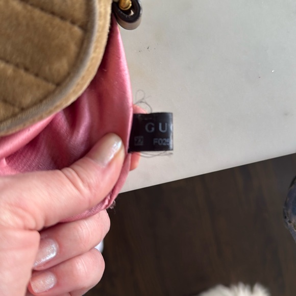 Gucci Marmont Velvet Crossbody Bag - Brown - Picture 9 of 10